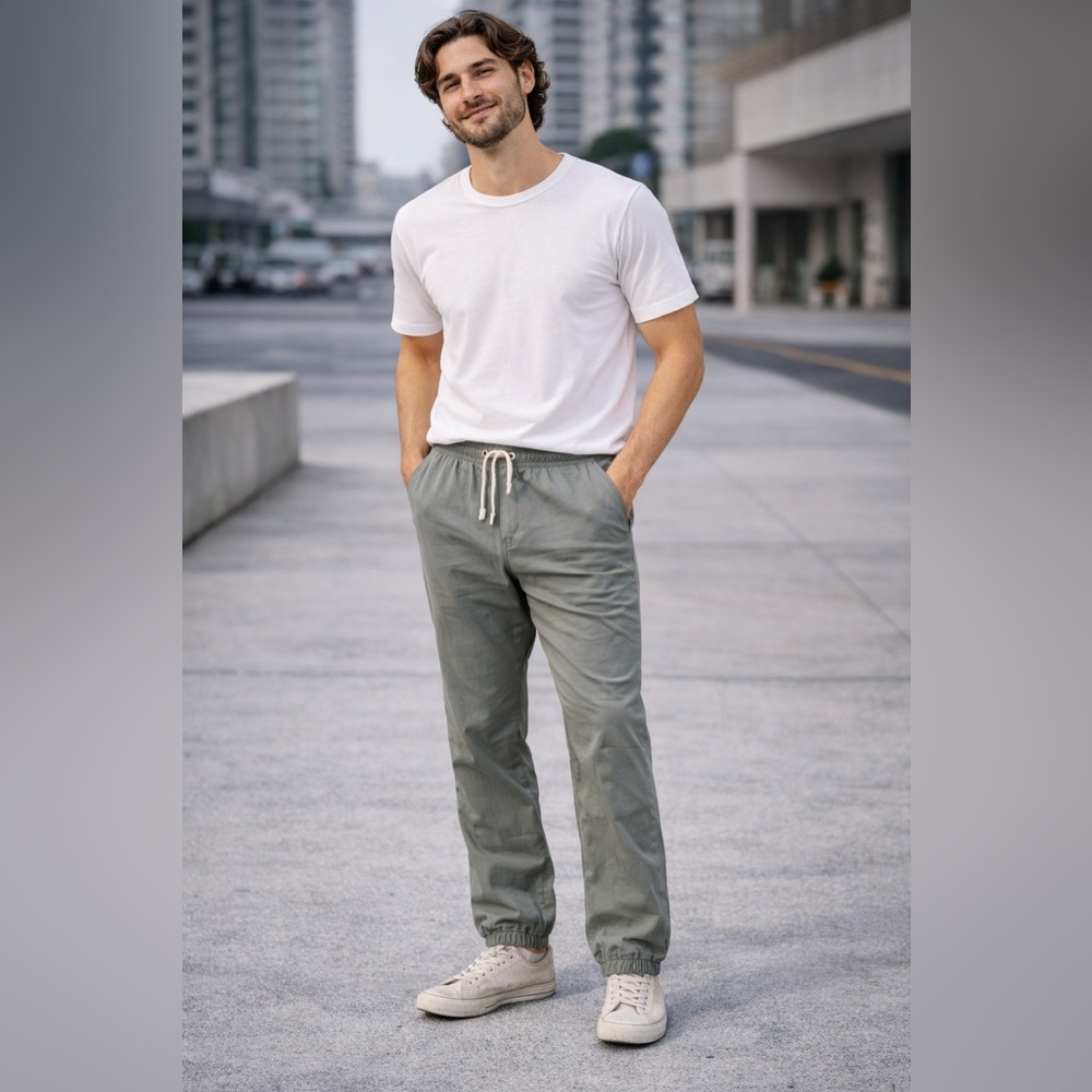 Pull&Bear Sage Green Chinos. B50